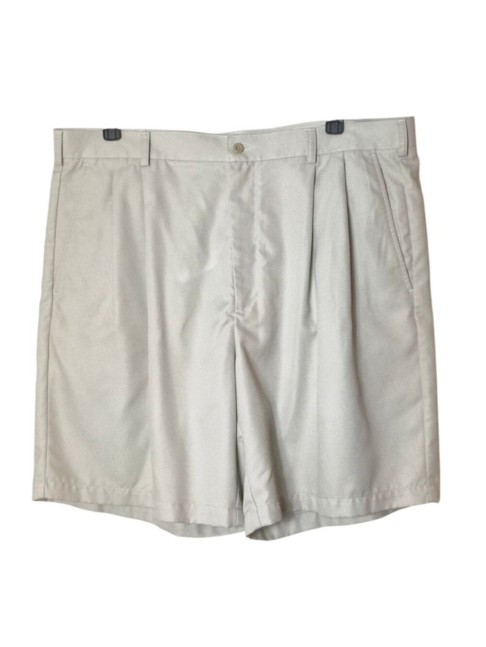 Perry Ellis America Mens 42 Golf Shorts Pleated Dress Khaki Stone Pockets Work